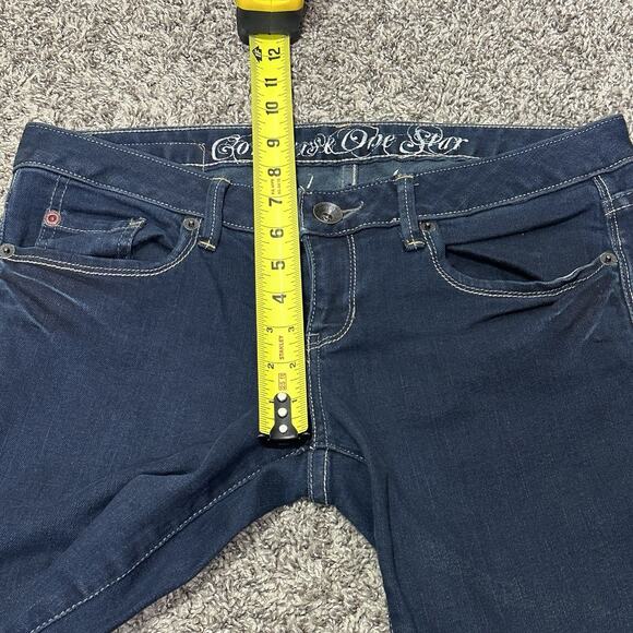 Converse One Star Jeans Womens Size 6 Dark Blue Y2K Low Rise Grunge Skater EUC - Picture 6 of 7